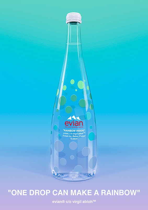 virgil abloh evian water bottle